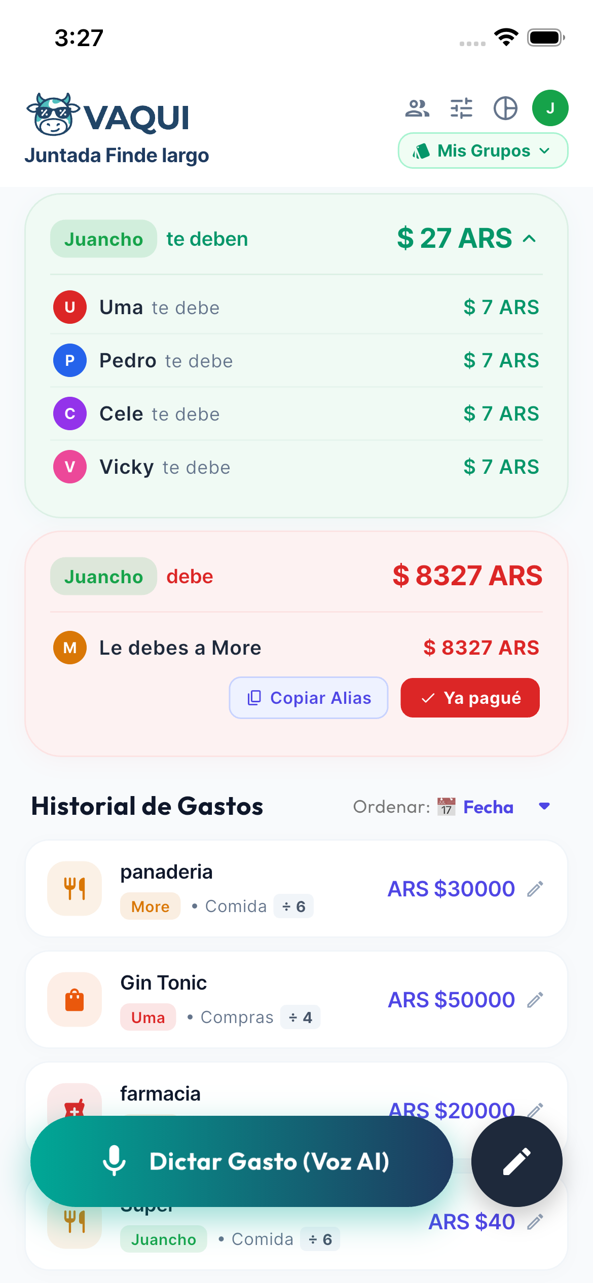 Registro y confirmación de pagos